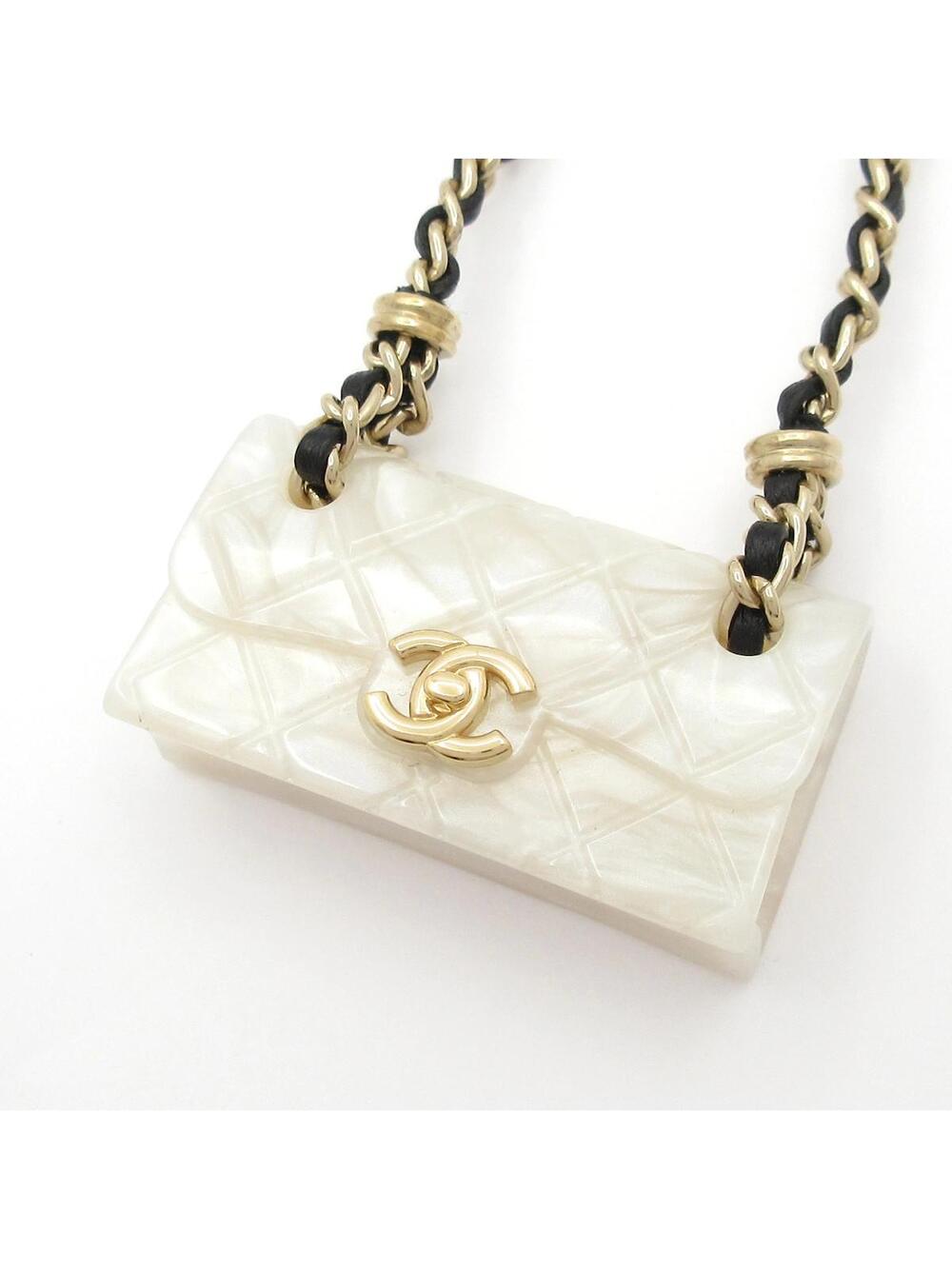 Chanel White Gold Black Resin Hardware #366464C12B